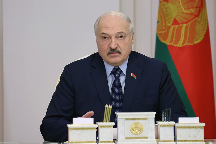 El presidente de Bielorrusia, Aleksandr Lukashenko, el pasado 15 de noviembre en una reunión sobre la futura Constitución.