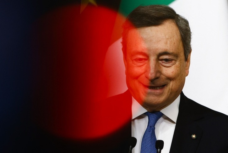 El primer ministro y aspirante a la presidencia, Sergio Draghi.