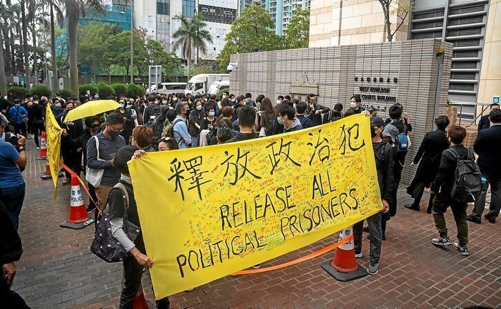 Protesta en Hongo Kong.