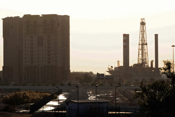 Complejo industrial de Mussafah, en Abu Dhabi, uno de los objetivos atacados.