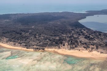 Una de las islas afectadas por el tsunami.