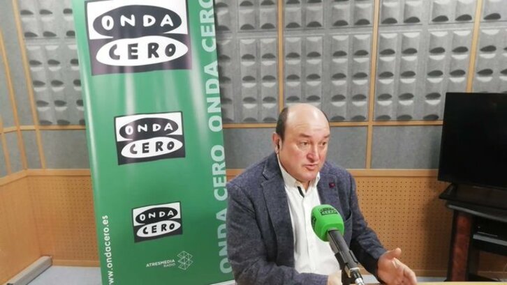 Andoni Ortuzar ha estado esta mañana en los micrófonos de Onda Cero.