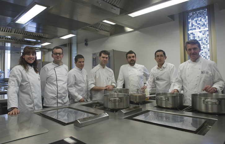 El director y el grupo docente de Basque Culinary Center. 