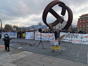 Imagen de la concentración que se ha llevado a cabo esta tarde.