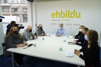 La reunión mantenida este viernes por la mayoría sindical y EH Bildu.