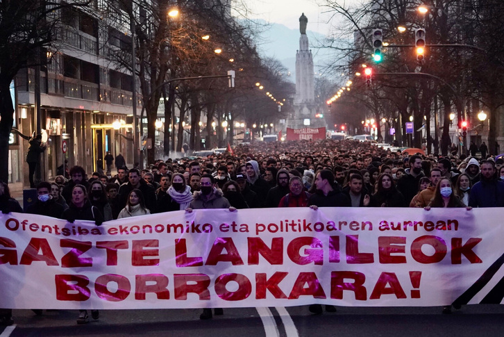 Bilbon GKSk eginiko mobilizazioa. 