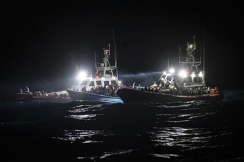 Operación de rescate hace unos días en el Mediterráneo.