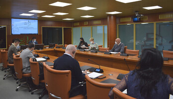 Imagen de la reunión de la ponencia donde se ha presentado la síntesis de lo trabajado hasta el momento.