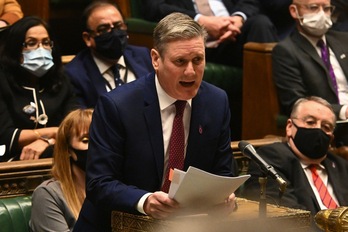 Keir Starmer, durante una intervención en la Cámara de los Comunes.