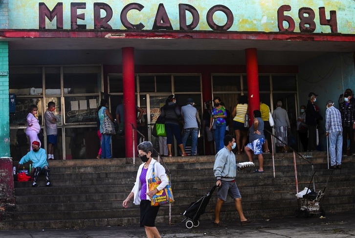 Un mercado de La Habana, este martes, 7 de febrero de 2022.