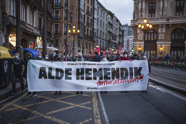 Tortura salatzeko Sortuk aurreko urtean egindako mobilizazioa.