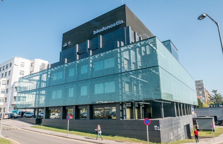 Exterior del Instituto Biodonostia, ubicado junto al Hospital Universitario Donostia.