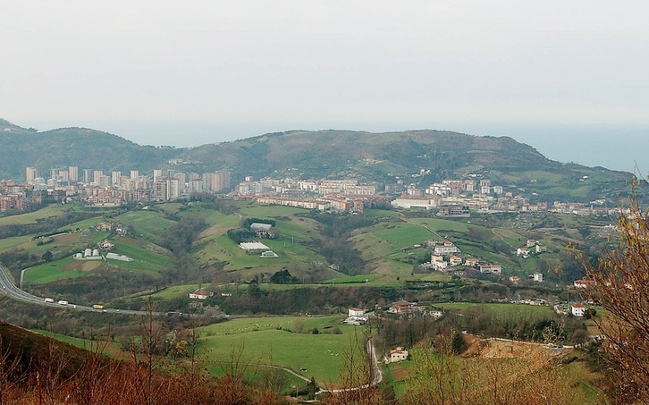 Vista de la zona de Auditz Akular, en el barrio donostiarra de Altza.