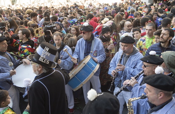 Carnavales de Tolosa, primera gran fiesta posible tras levantarse la emergencia. La imagen es de la anterior edición, en 2020.