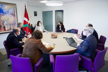 Reciente reunión de la AVT con el Gobierno de Lakua, tras el traspaso de la gestión penitenciaria.