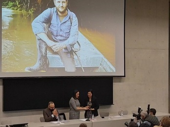 Entrega del Premio Luka Brajnovic a David Beriain a título póstumo. 