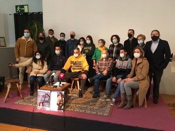 Presentación en Iruñea del proyecto teatral y solidario ‘Aporofobia Stop’.