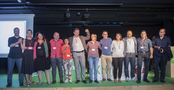 Imagen de la Ejecutiva elegida en el XII Congreso. Pello Urizar dejó luego el cargo por motivos personales.