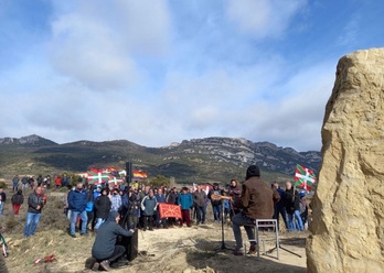 Acto en recuerdo a las víctimas del franquismo en la inauguración del Parque de la Memoria.