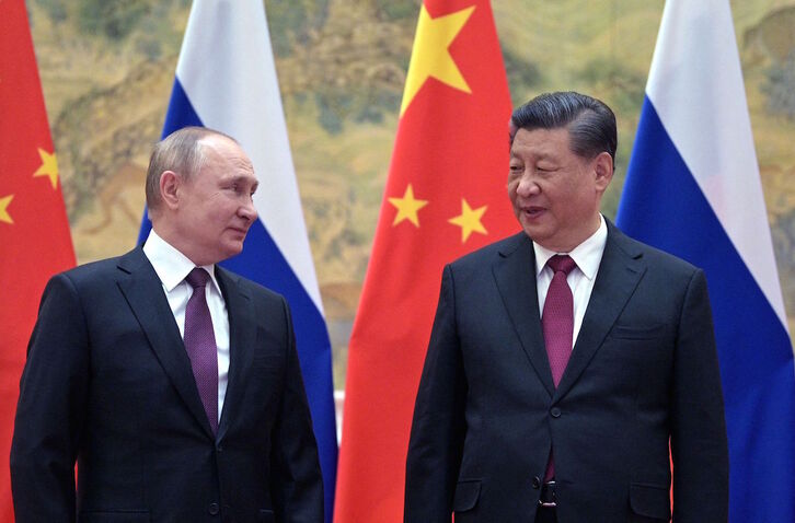 El presidente ruso, Vladimir Putin, y el chino, Xi Jinping. 