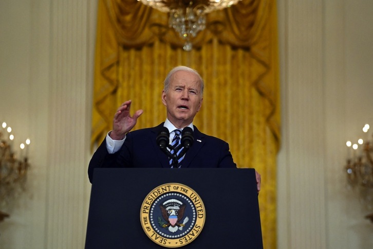 Joe Biden ha hecho este jueves una declaración sobre el ataque ruso a Ucrania desde la Casa Blanca.