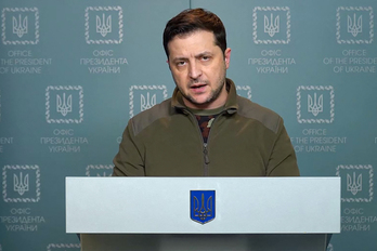 Volodimir Zelensky, en una de sus comparecencias. 