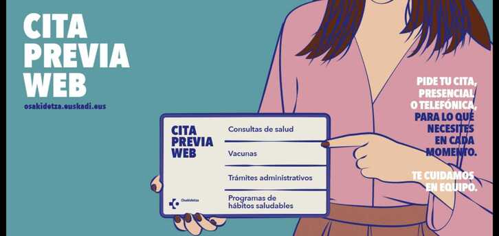 'Cita previa web' permitirá solicitar consulta presencial.