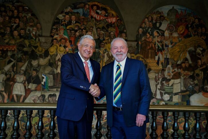 Lula da Silva junto con el presidente de México, Andrés Manuel López Obrador.