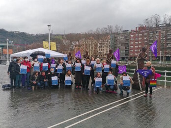 Bilboko Mugimendu Feminista asteazkenean emandako prentsaurrekoan.