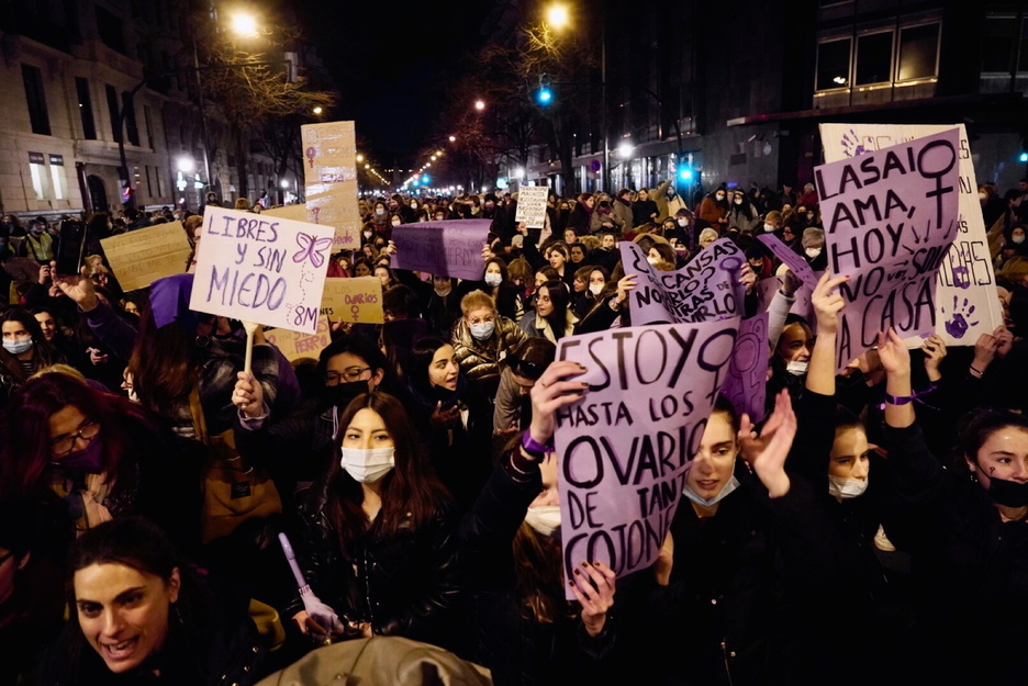 Manifestari gazteak Gasteizen.