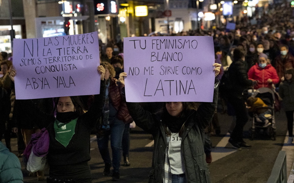 Feminismo anitzaren aldarria Gasteizen.