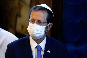 El presidente de Israel, Isaac Herzog, en una ceremonia reciente.