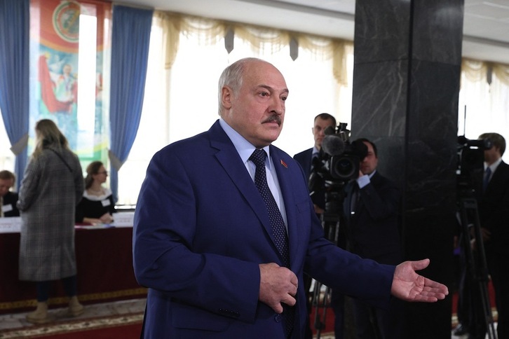 El presidente de Bielorrusia, Alexander Lukashenko, el pasado 27 de febrero en Minsk.