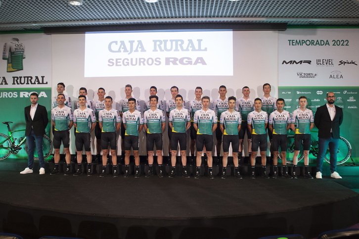 El Caja Rural-RGA, en su presentación de Iruñea esta temporada.