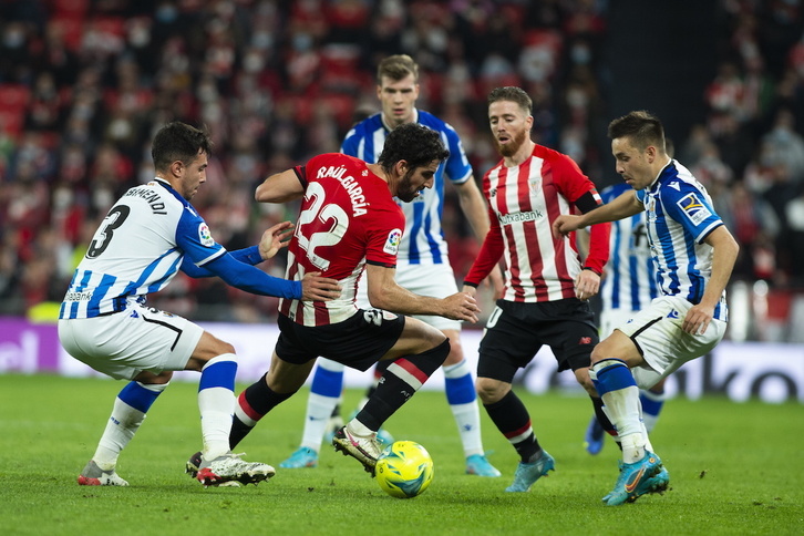 Athletic eta Reala, denboraldi honetan San Mameseko derbian.