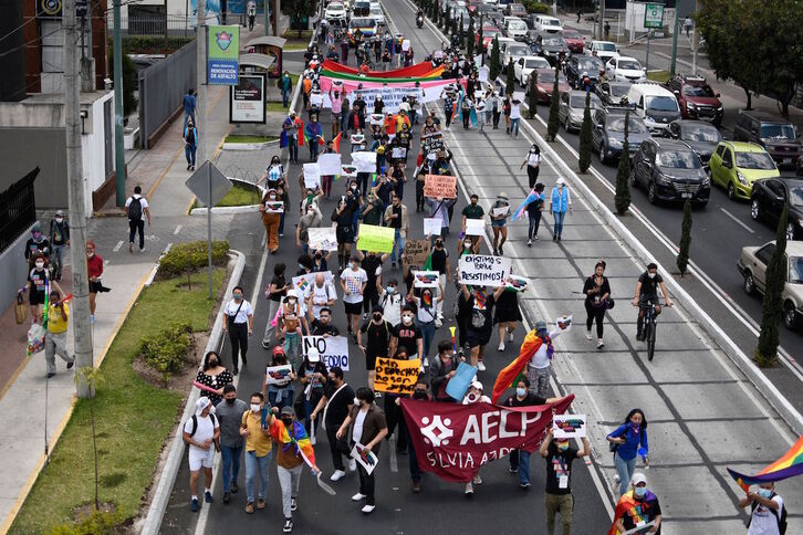 Protesta en Guatemala en contra de la ley antiabortista y contra la educación en la diversidad sexual.