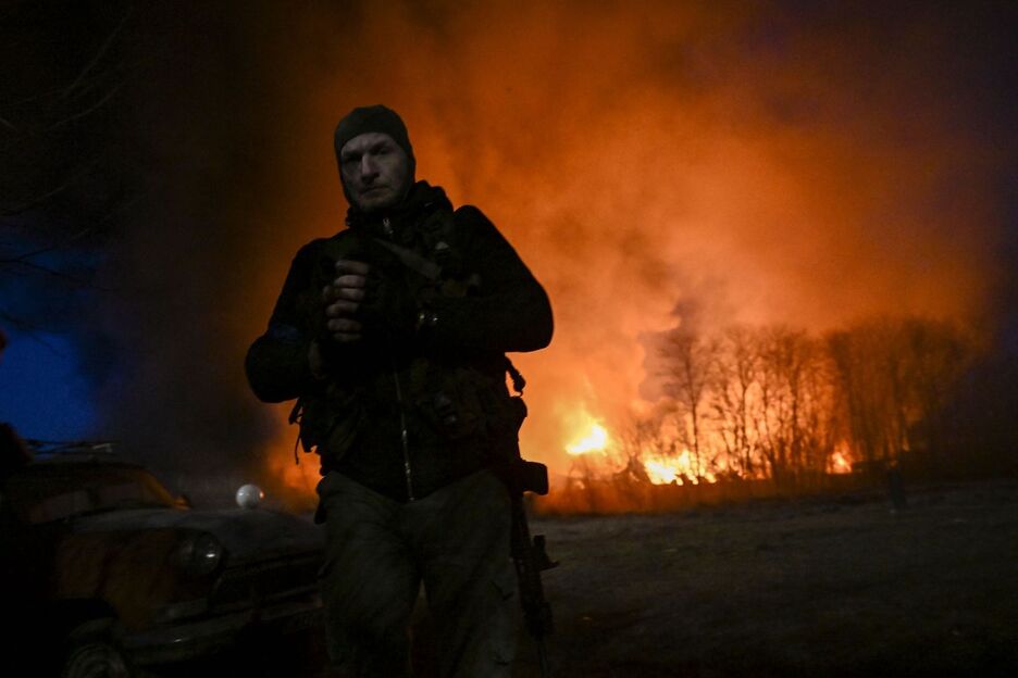 Soldado ucraniano en Kiev. 