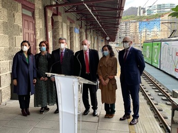 Presentación de la ampliación en la parada de Bolueta.