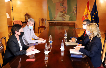 Matute y Aizpurua, con la ministra Yolanda Díaz y el ministro Félix Bolaños.