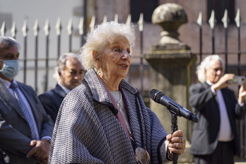 Estela Barnes de Carlotto, en la Casa de Juntas de Gernika. 