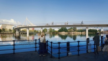 Barakaldo eta Erandio arteko zubi birakariak itsasadarraren bi ibaiertzetako bizikleta-sareak lotuko ditu.   