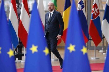 El presidente del Consejo Europeo, Charles Michel, lleva a la segunda jornada de la cumbre.