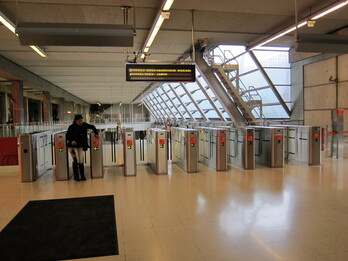 Una estación del metro de Bilbo.