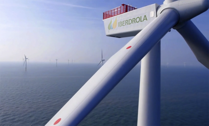 Molinos de uno de los tres macroparques eólicos instalados por Iberdrola en el Mar Báltico.