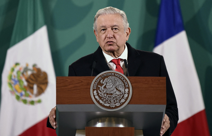 Manuel López Obrador en una visita al Estado francés este marzo.