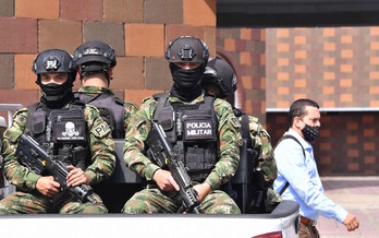 Militares colombianos en las calles de Colombia durante la jornada electoral del 17 de marzo.