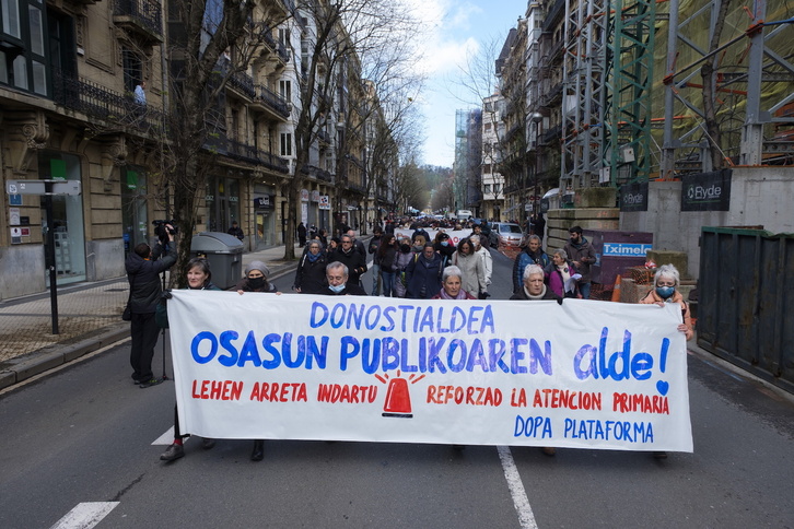 Manifestación en Donostia. 