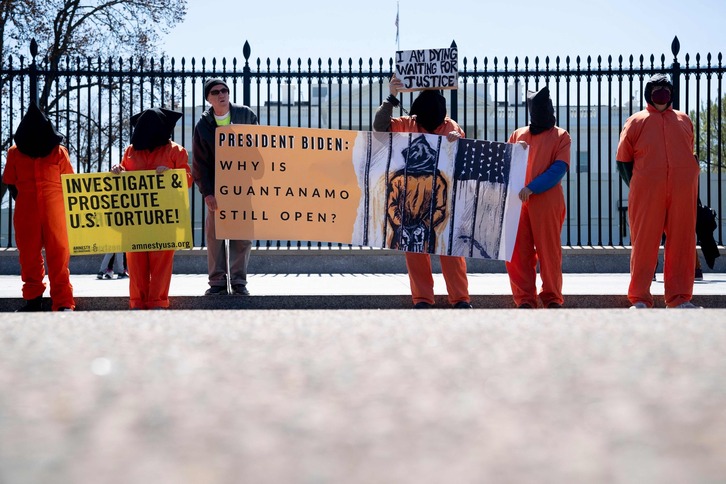 Manifestantes reclaman el cierre de Guantánamo el pasado 2 de abril.