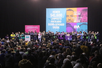 ELA ha realizado una asamblea este miércoles en el Pabellón de La Casilla de Bilbo.