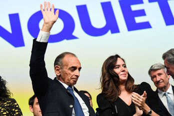 El ultraderechista Zemmour, la noche de la primera vuelta electoral. 